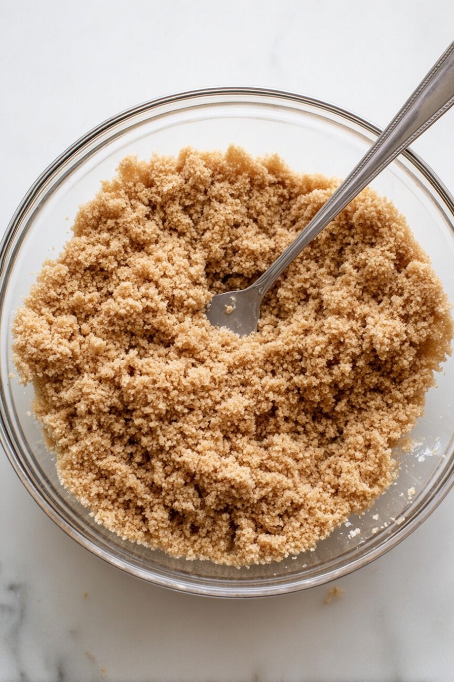 A slice of cheesecake is shown on a white plate with a crumbly light brown crust at the bottom. Above the crust is a thick, smooth, creamy white layer of cheesecake. On top, there is a shiny red layer of cherry topping with whole cherries, some of the topping dripping slightly down the side. A fork holds a small piece of the cheesecake with the same layers visible, resting on the plate next to some scattered crumbs. The background shows a white marbled surface with part of a red and white cloth blurred behind. Photo taken with an iphone --ar 2:3 --v 7