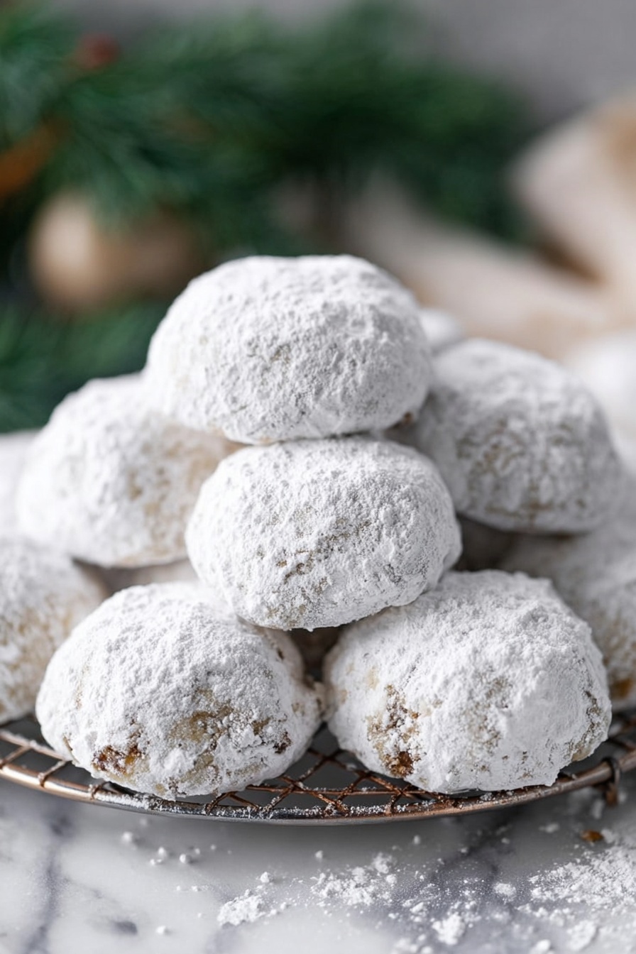 Snowball Cookies - Serving Suggestion